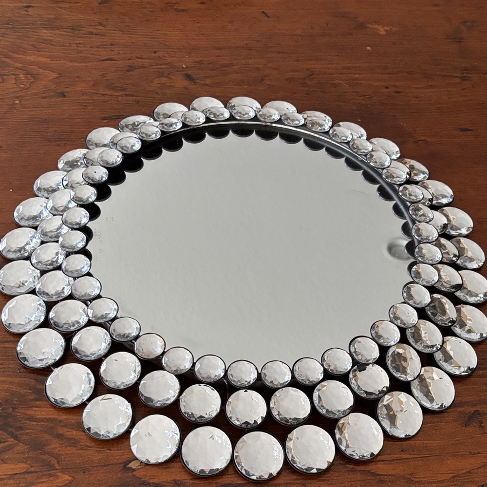 Elegant Silver Wall Mirror/Tray  Decor